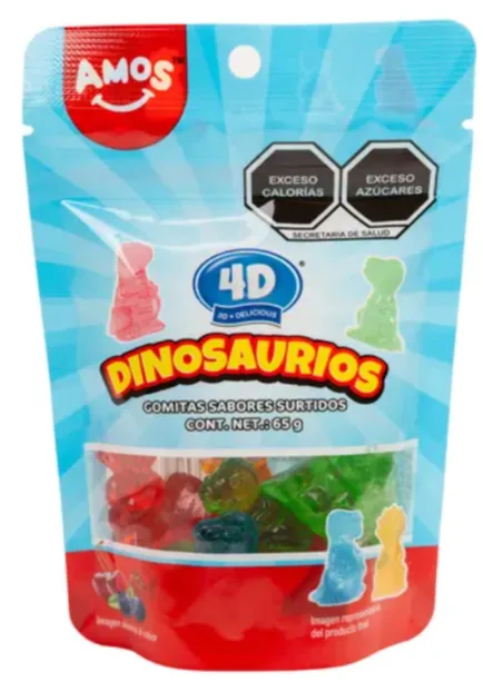 4D GOMITAS DE DINOSAURIOS   65G